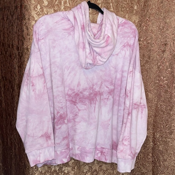 DIP Pink Tie-Dye Cowl Neck Sweatshirt.  Size 1X - Picture 2 of 4